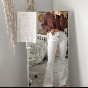 White flare jeans!